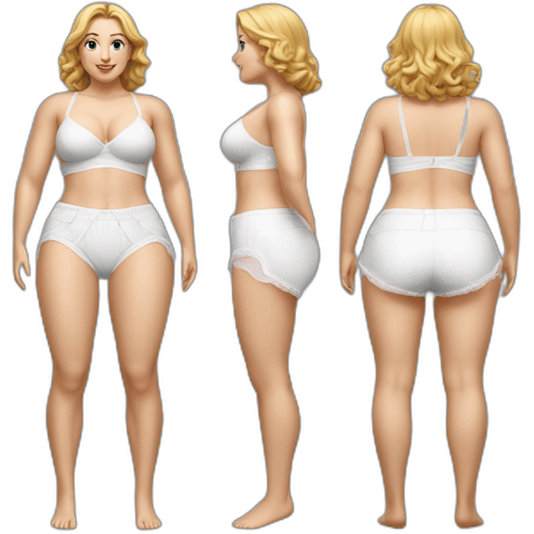 Hyperrealistic Full body Caucasian curvy beauty white knickers back and front views black skirt strong wind emoji