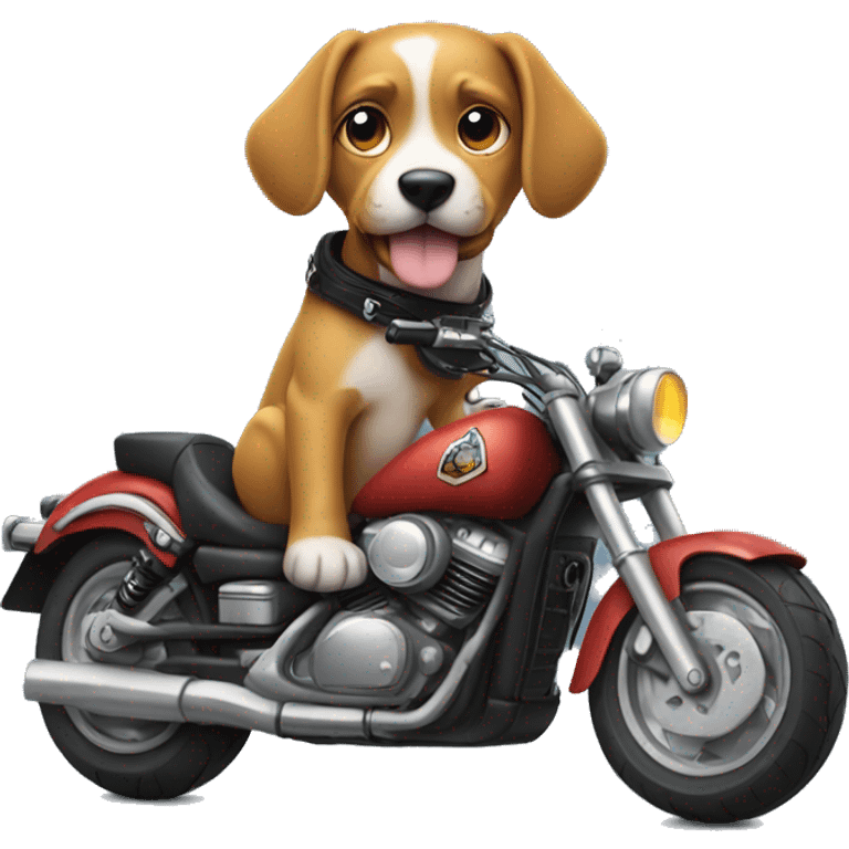 Dog on a motorcycle  emoji