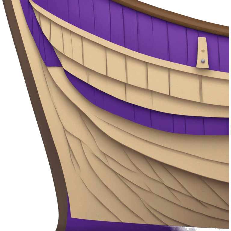 Front half of a Viking ship in purple emoji