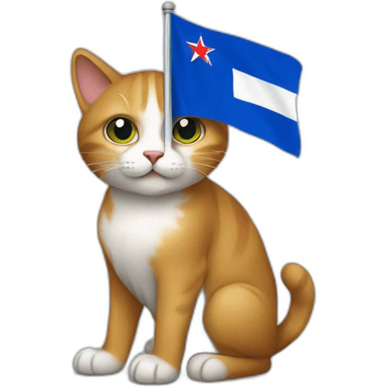 cat with a slovenian flag emoji