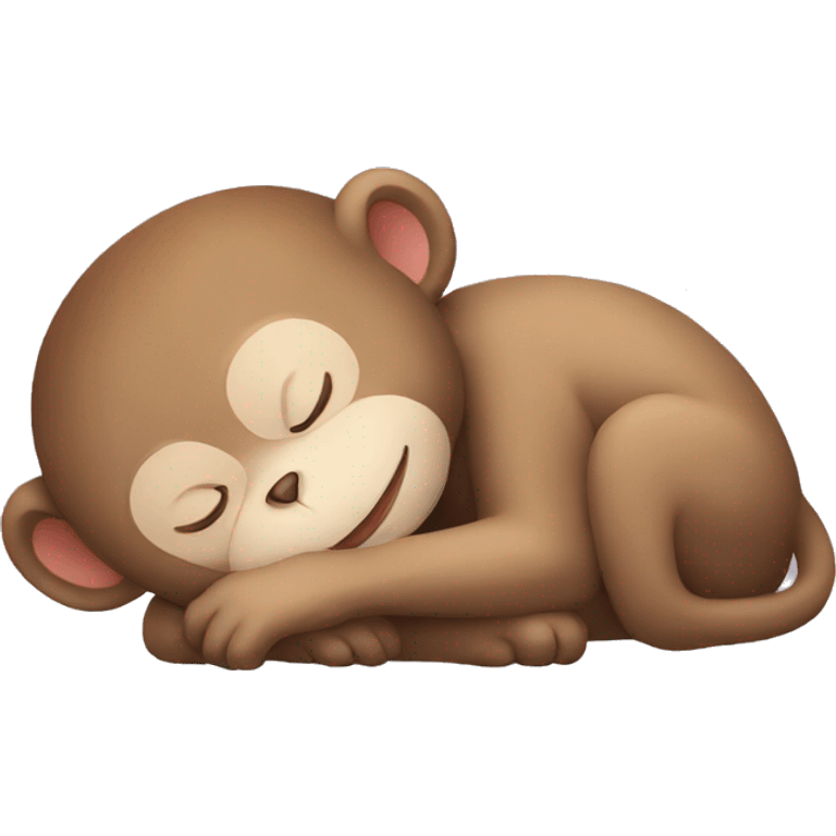 Cute monkey sleeping emoji