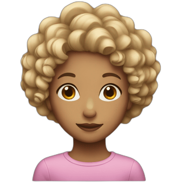 girl with short curly hair emoji