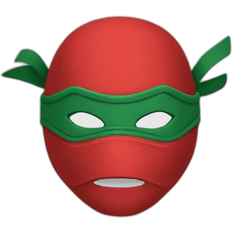 Ninja turtle red mask emoji