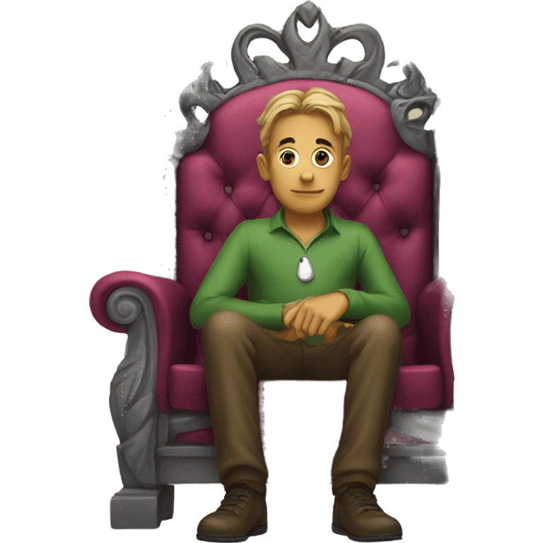 Who sits on the frog's throne emoji