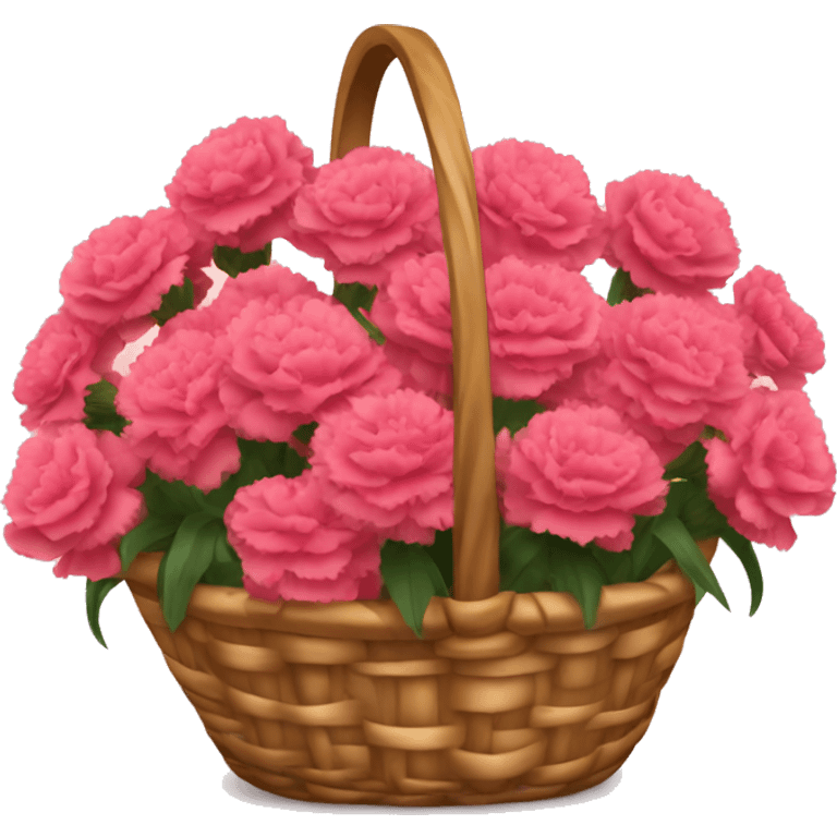 basket of carnations flowers emoji