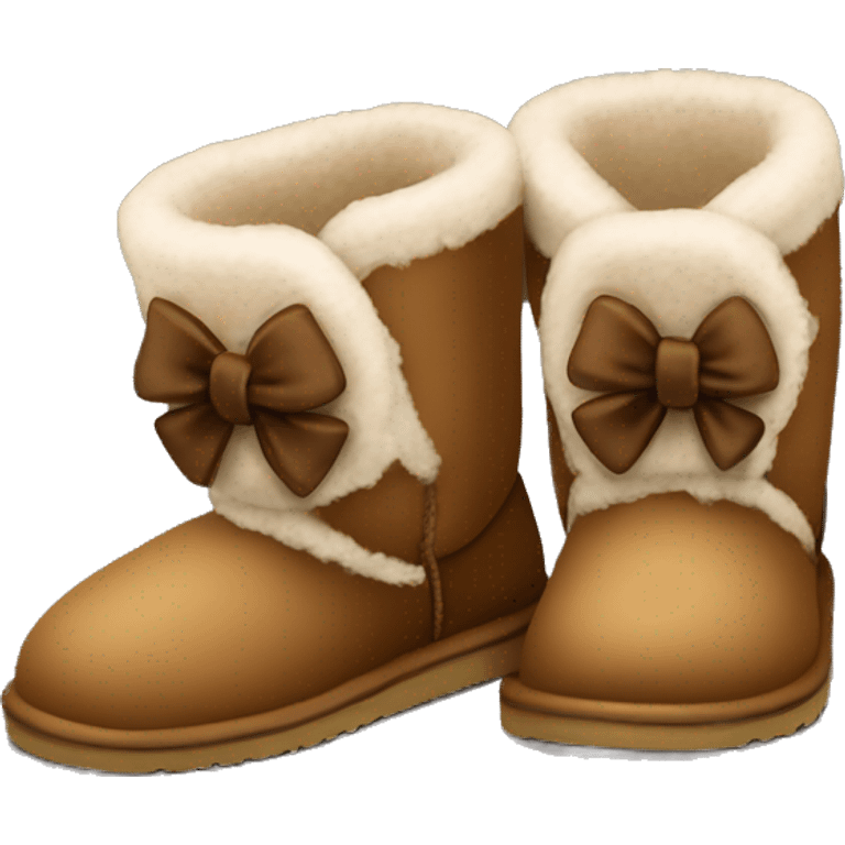 Uggs with little bows brown emoji