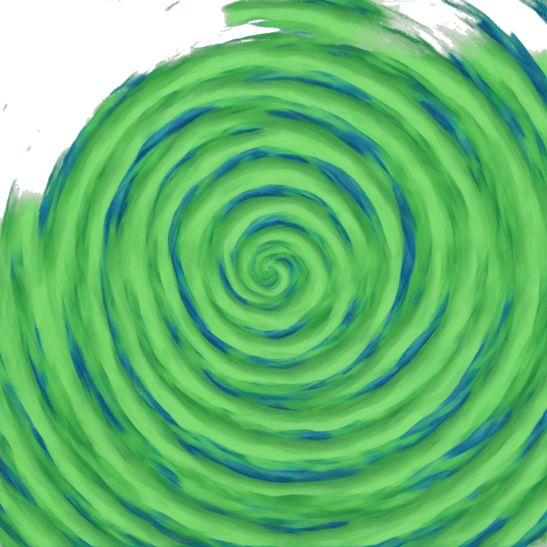 green and blue spiral emoji