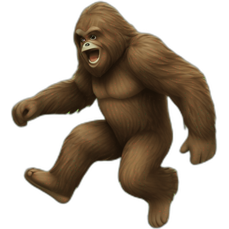 Sasquatch jumping on trampoline emoji