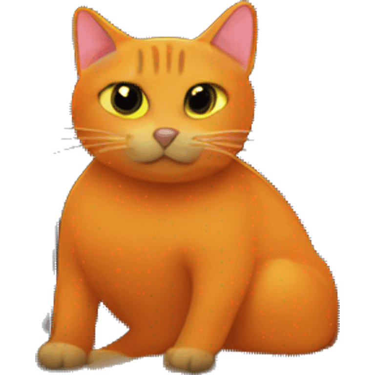 black moon and orange cat combined emoji