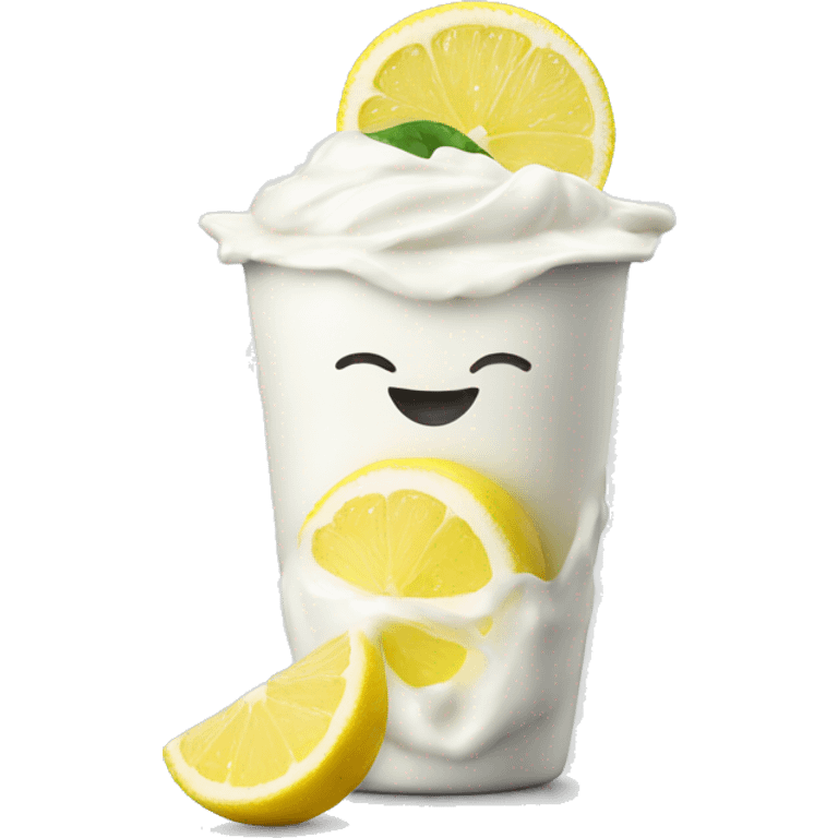 Yoghurt with lemon emoji