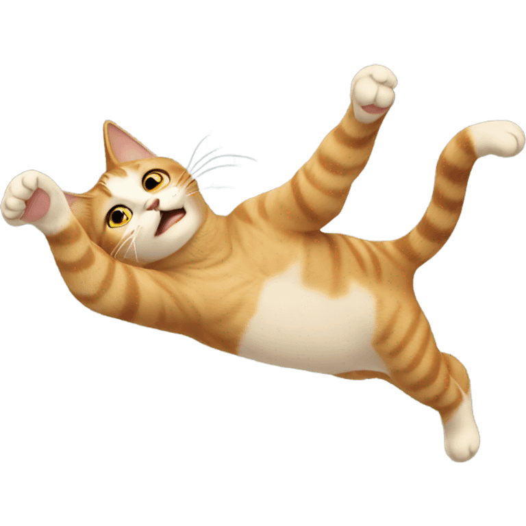 cat doing backflip emoji