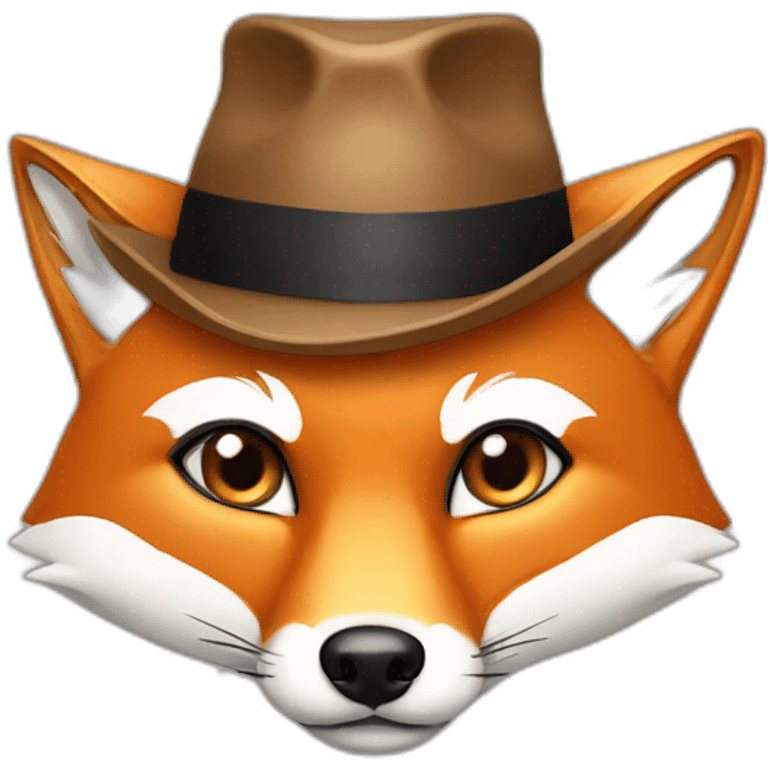 fox-face-with-hat-and-without-big-black-human-moustache emoji