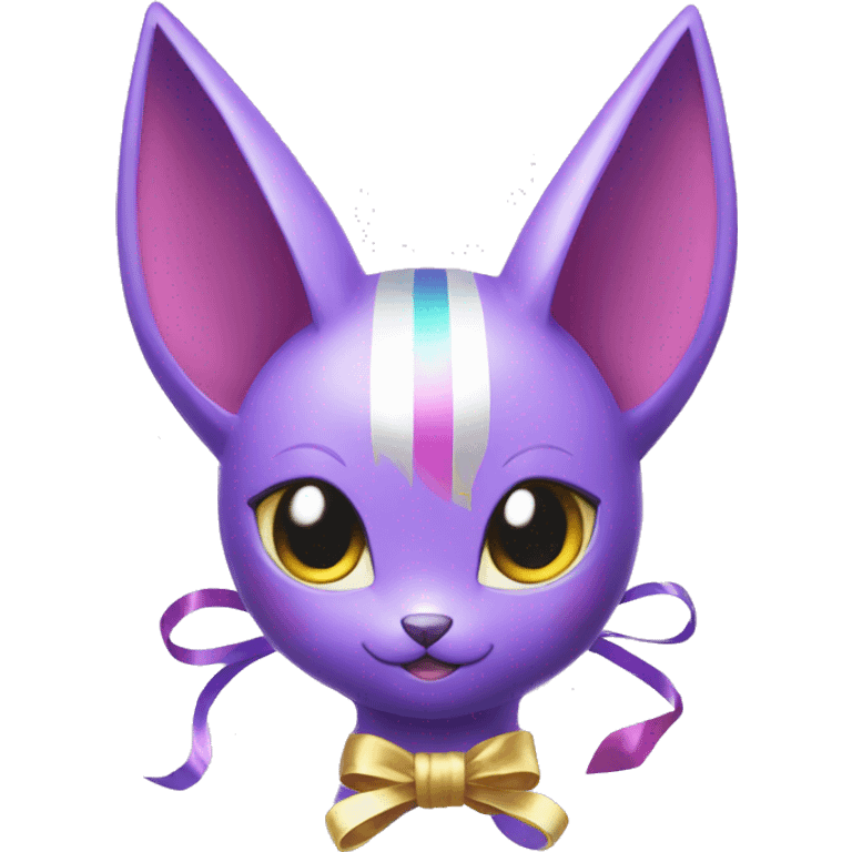 Shiny colorful Espeon with ribbons emoji