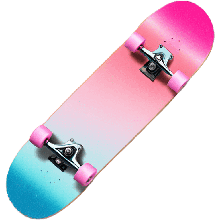 Pink ombre skateboard with glitter  emoji