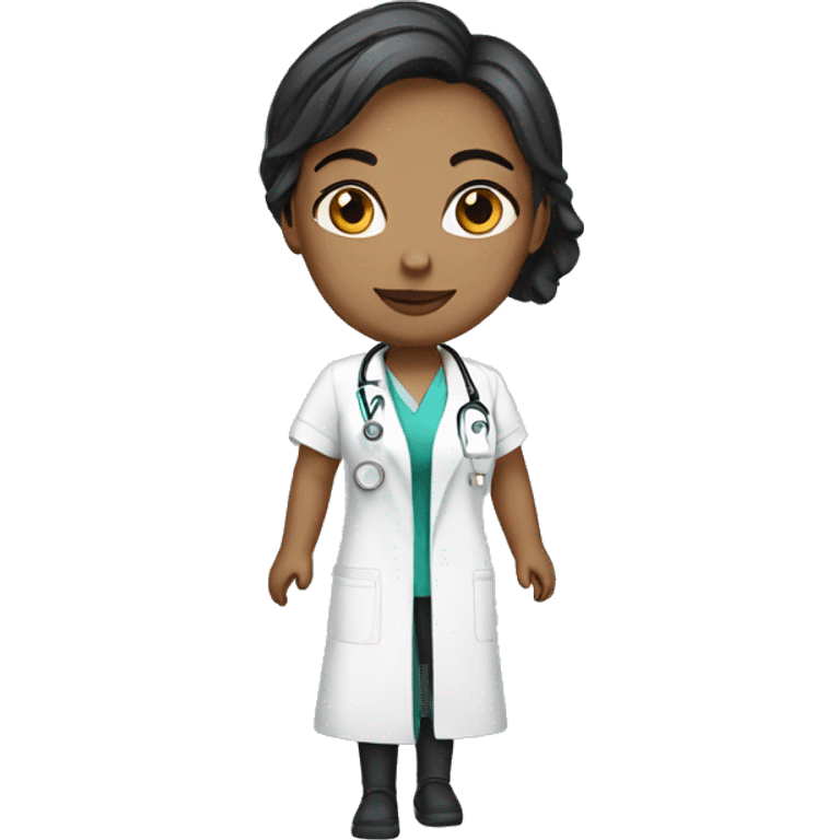 Female doctor with fair skin emoji