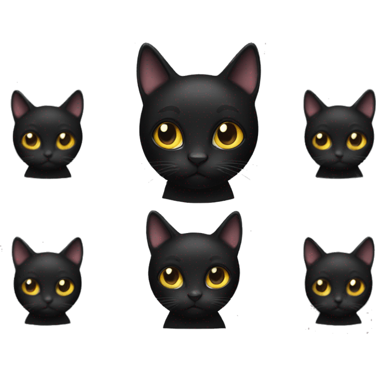 Black cat on a 13 number emoji