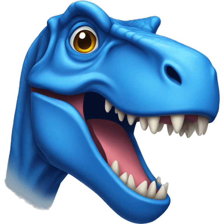 blue t-rex head emoji