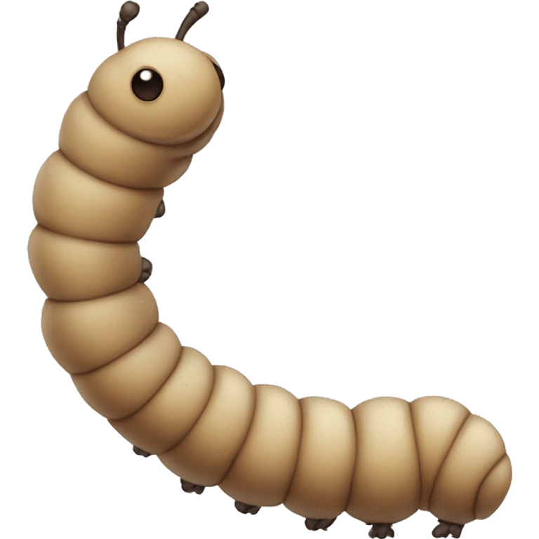 light brown thin caterpillar emoji