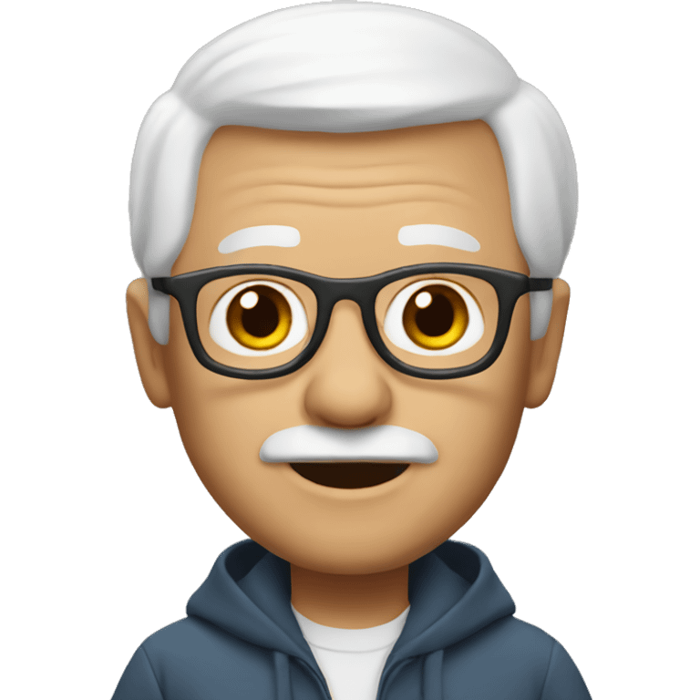 memoji white grand pa  emoji