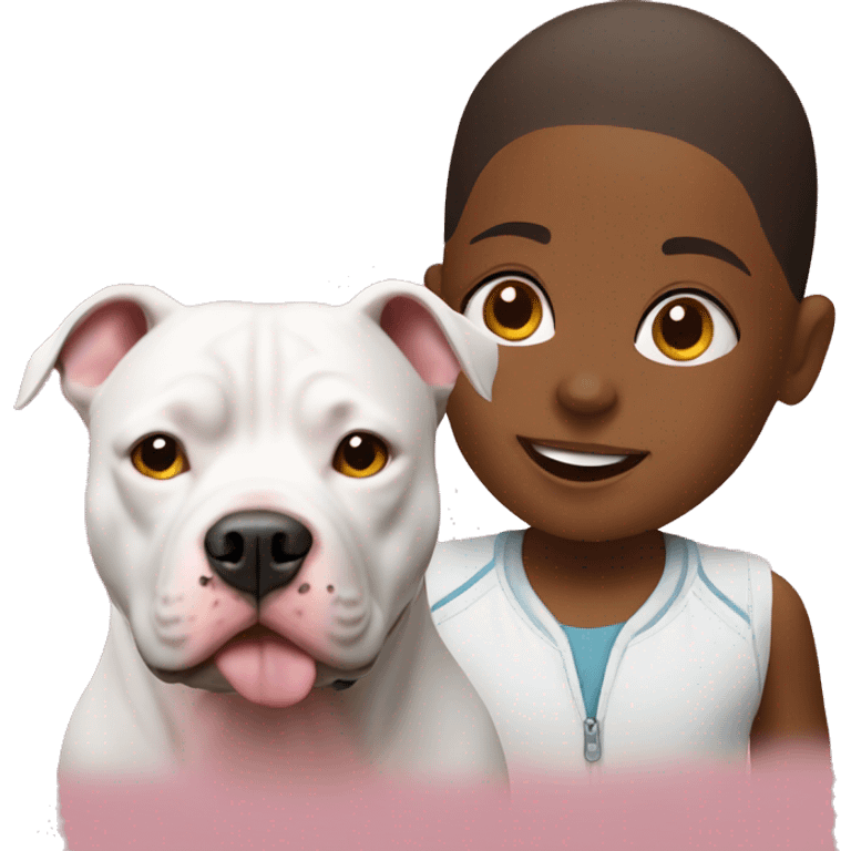 pitbull and a child emoji