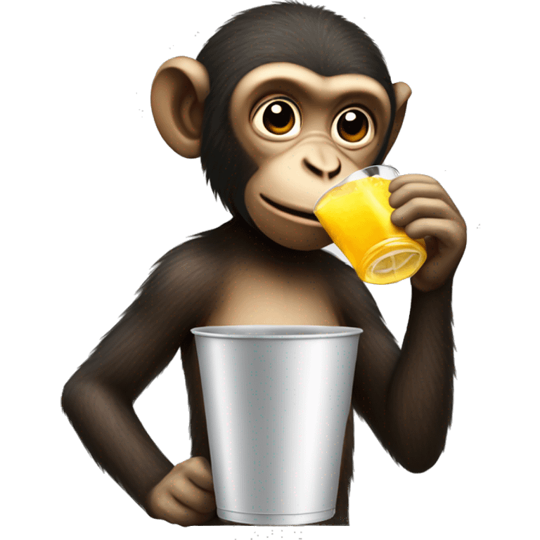 Monkey drinking  emoji