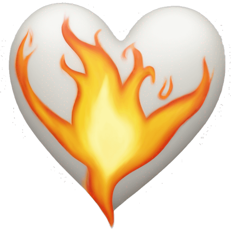 white heart on fire emoji