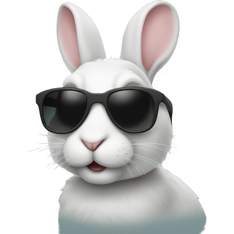 Rabbit with sunglasses emoji