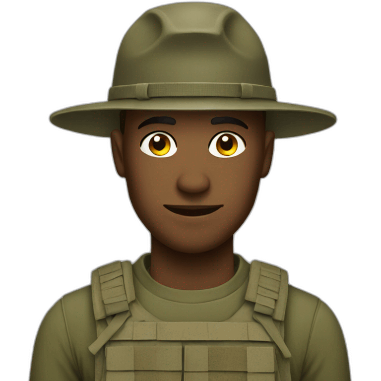 A soldier with a donkey hat  emoji