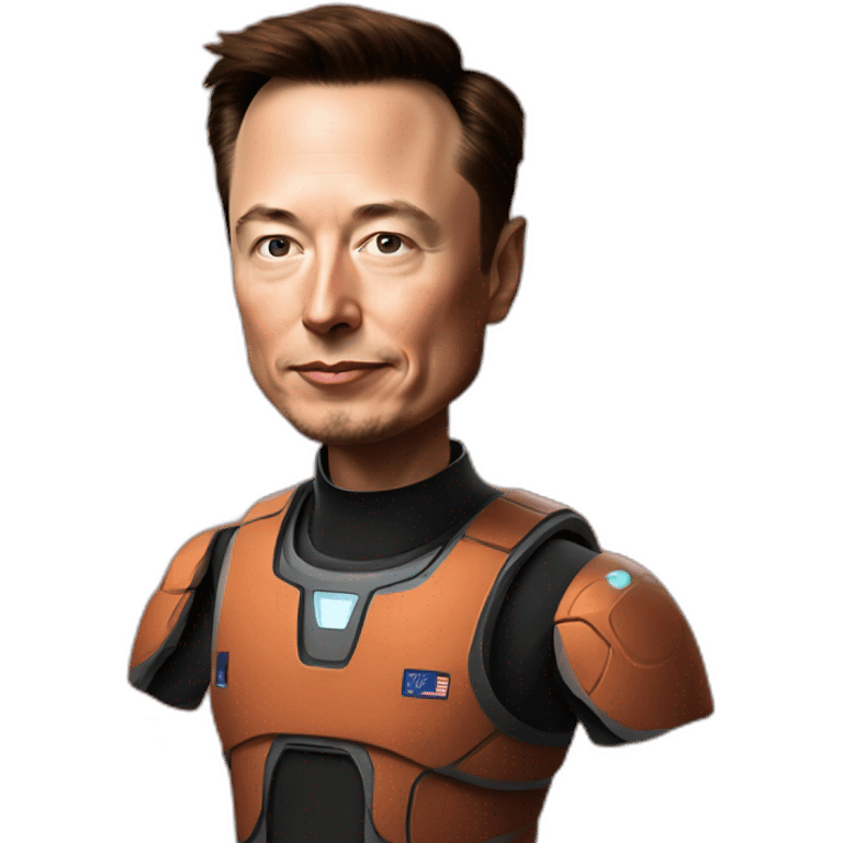 Elon Musk in mars emoji