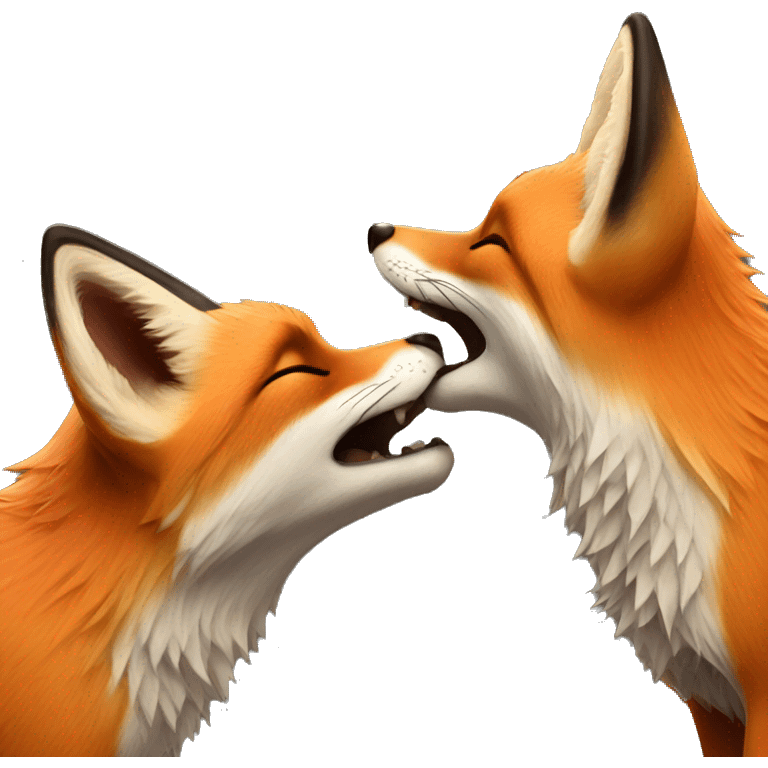 Fox kiss emoji