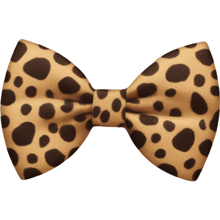 Cheetah print hair bow  emoji