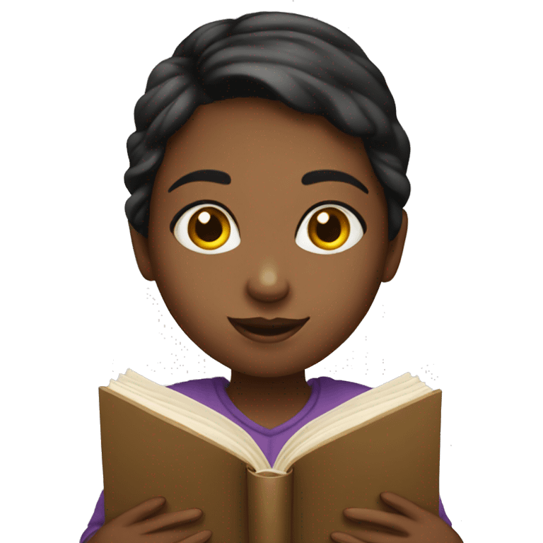 Girl with book emoji