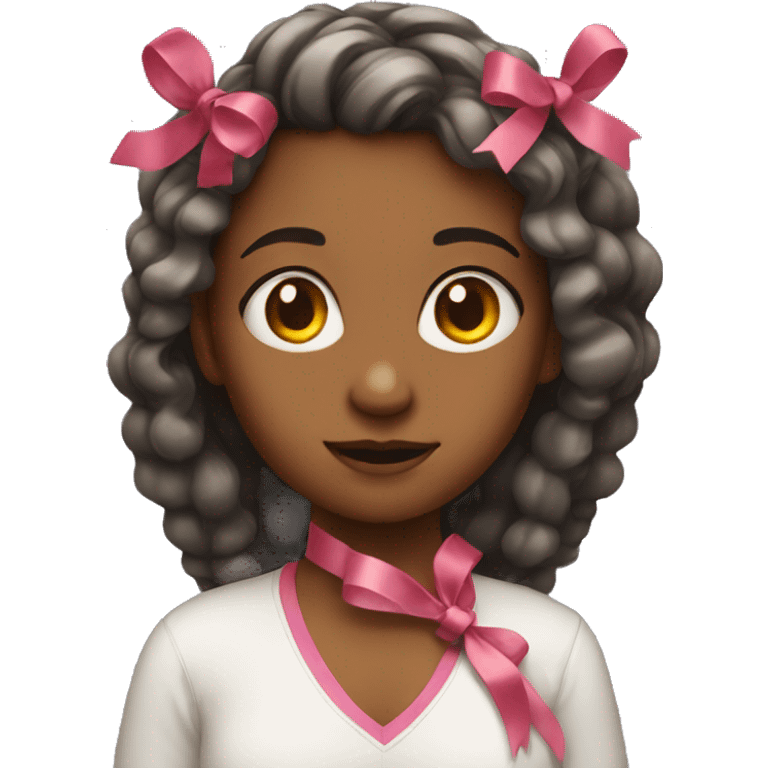 Girl with ribbon in hair  emoji