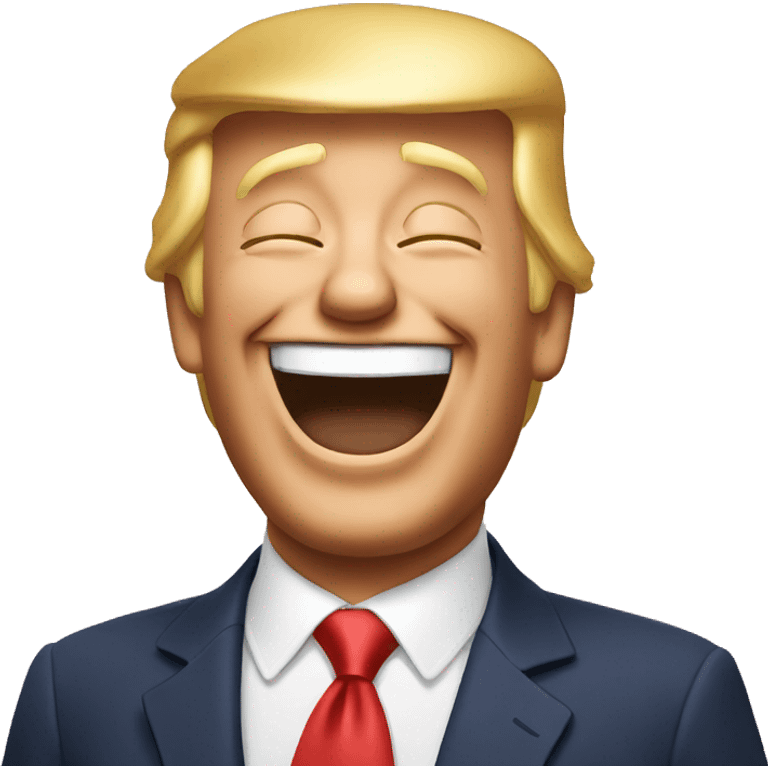 Donald Trump laughing emoji