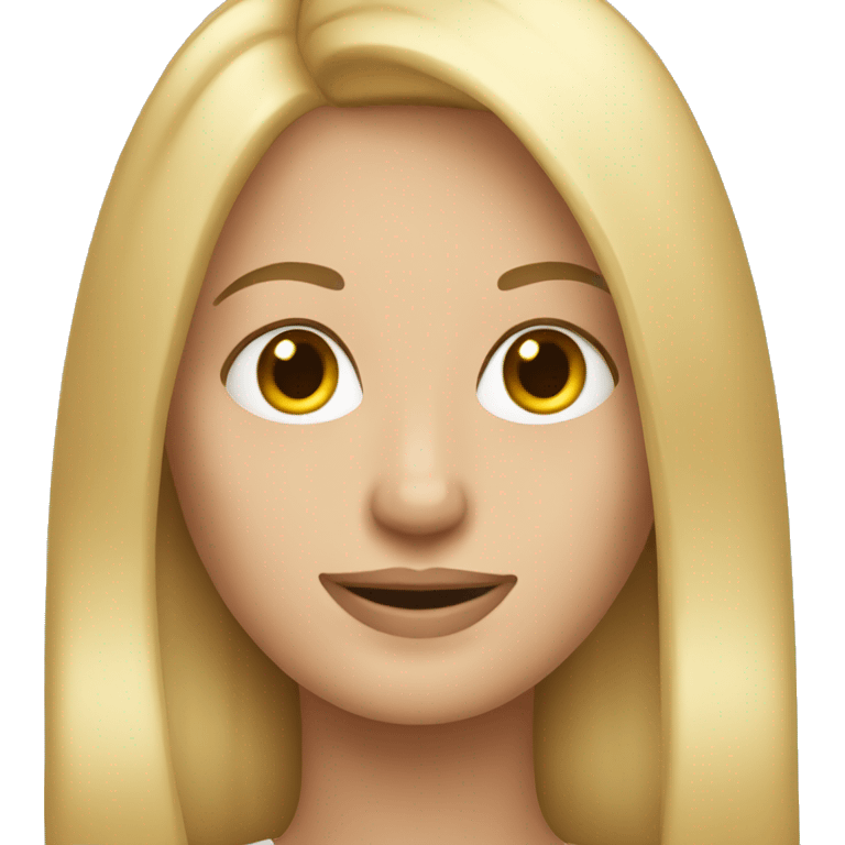 generate an emoji of a blonde woman with straight hair emoji