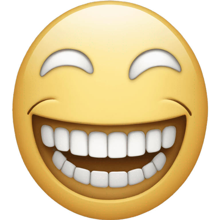 Emoji with a big smile showing teeth emoji