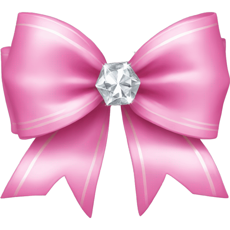 pink bow with diamonds  emoji