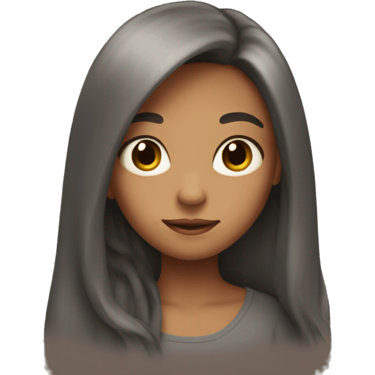 Girl with long hair  emoji