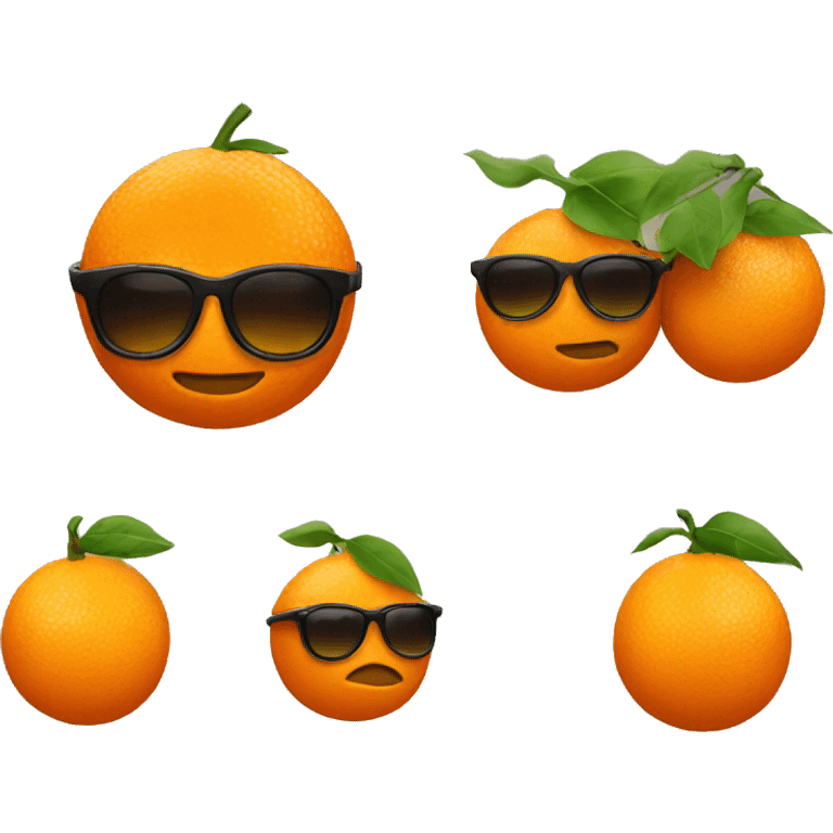 Orange wearing sunglasses  emoji