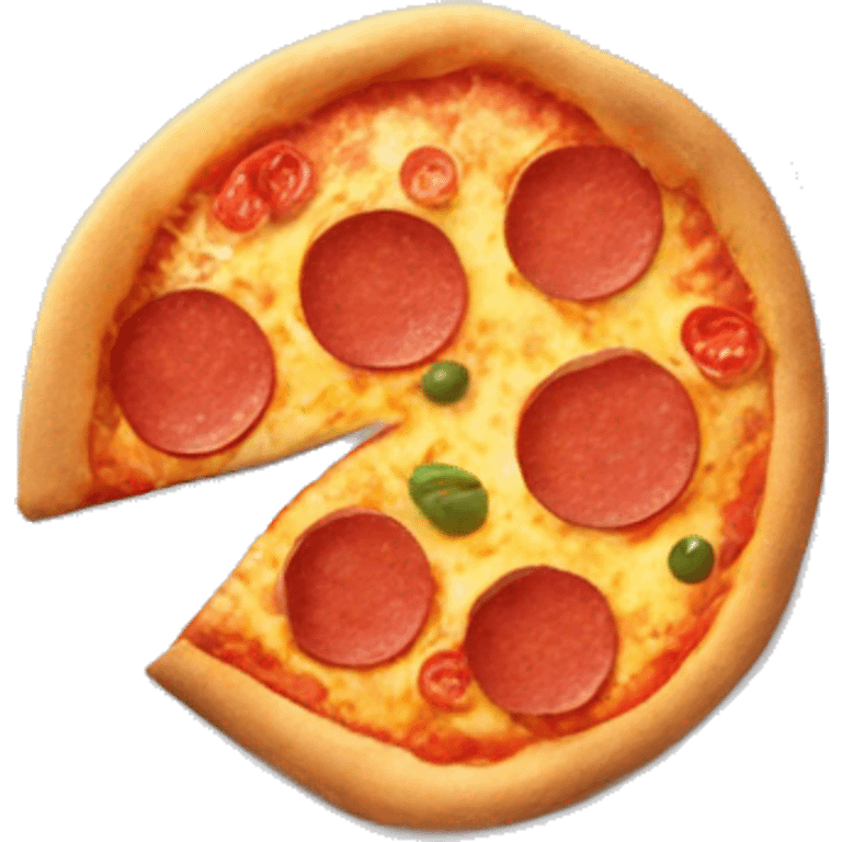 Cat pizza of pepperoni emoji