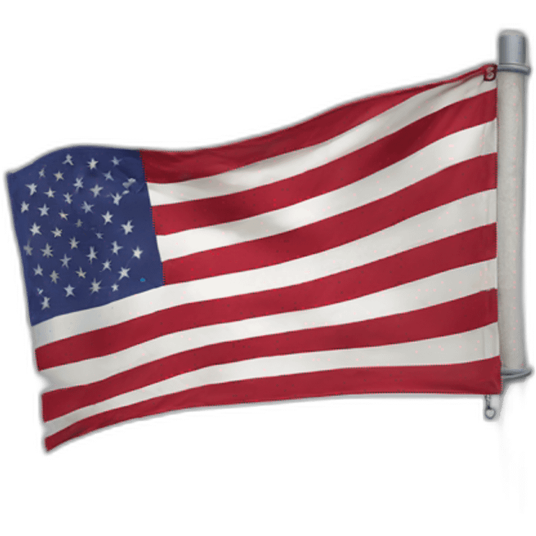 America flag on pole emoji