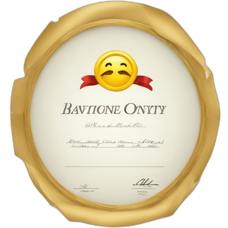 Certificate emoji