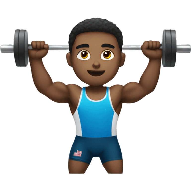 summer olympics boy weightlifting emoji