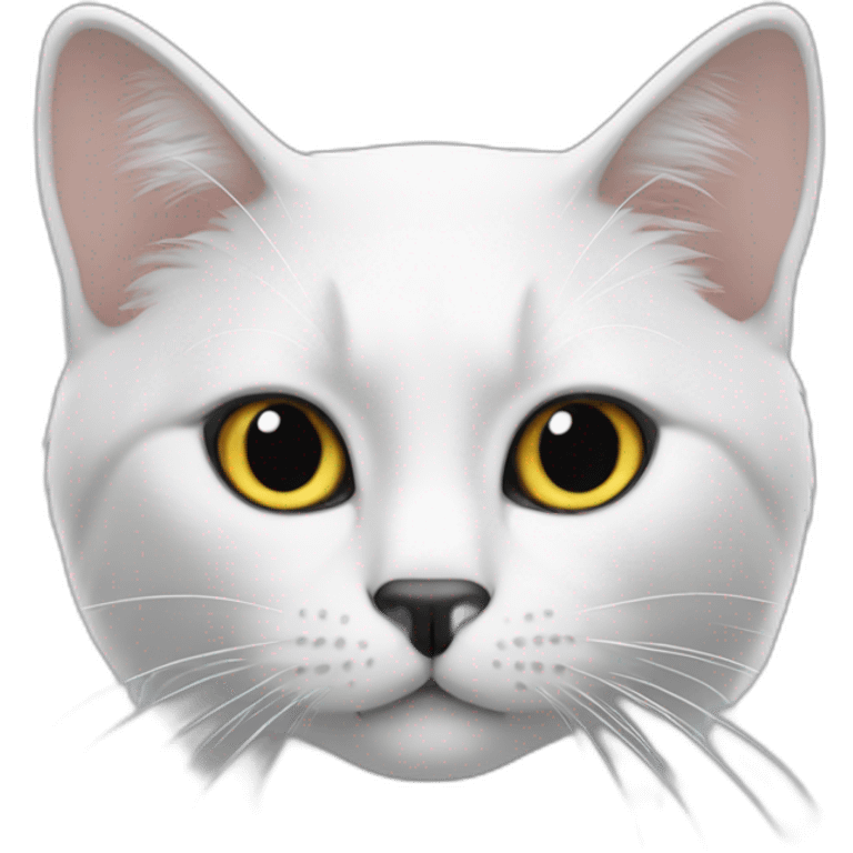 Gato blanco con negro  emoji