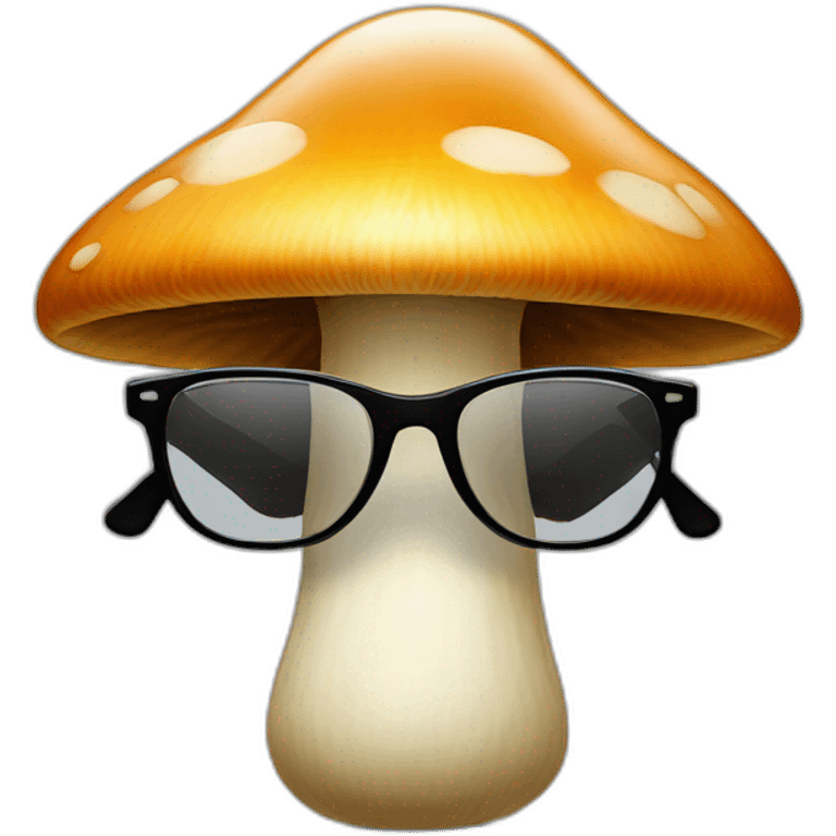 mushroom with glasses black emoji