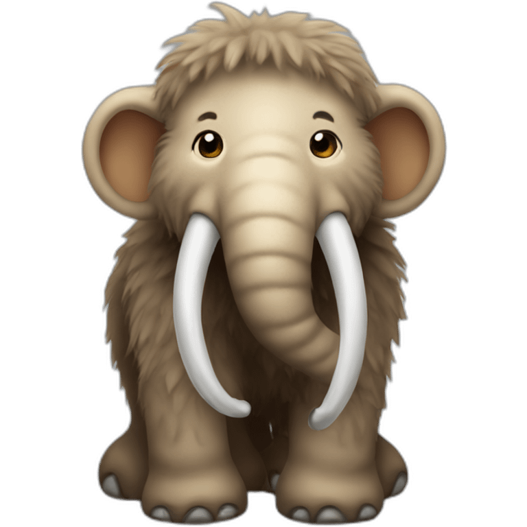 Cute fluffy baby mammoth emoji