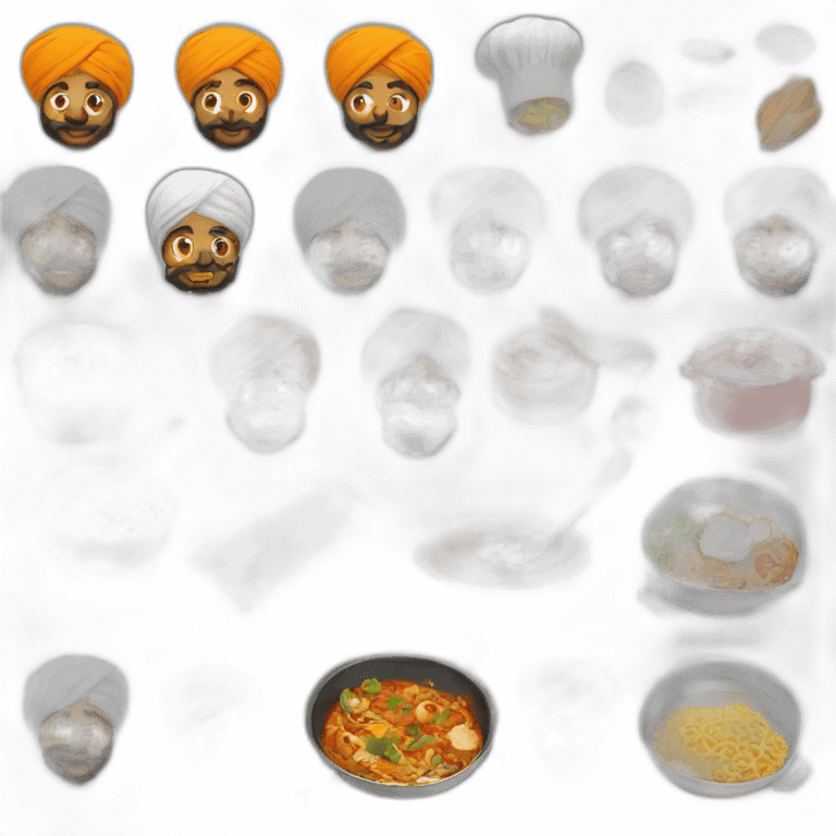 sikh man cooking food emoji