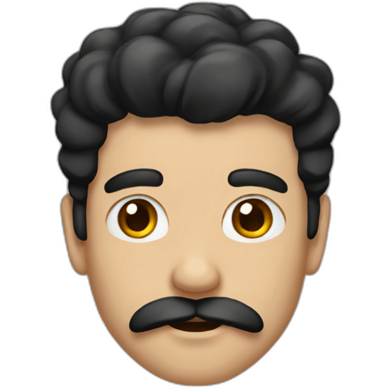 Man with black hair and square mustache emoji