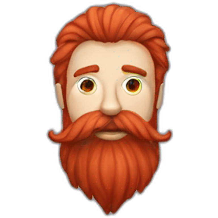 Full moon with a long red beard emoji