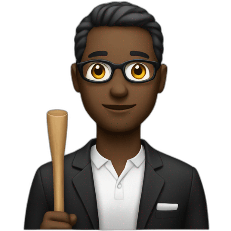 fully black staff emoji